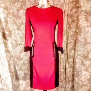 NWOT!! CALVIN KLEIN RED AND BLACK DRESS 2